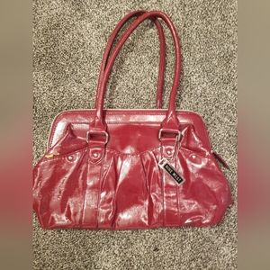 nine west red hand bag